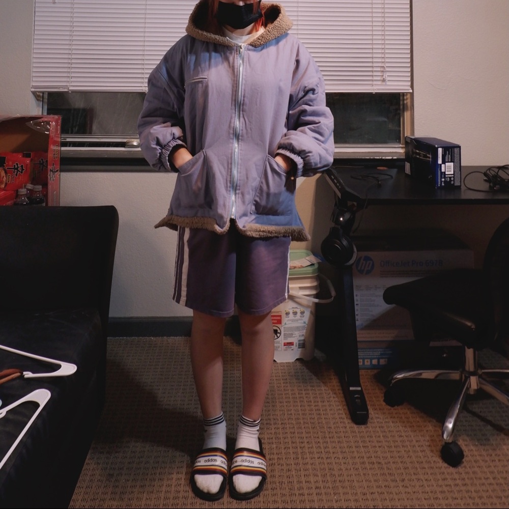 Warm plush coat